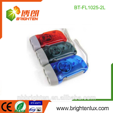Alibaba En vrac Vente Utilisation d'urgence Plastique ABS Matériel en plastique 2 Led Dynamo Charge Promotionnel Mini essuie-mains à main